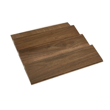 Rev-A-Shelf Drawer Insert, Walnut Veneer, Dark Brown, 16 in W, 1.55 in H, 19.75 in D, 19.75 in L, Walnut 4SDI-WN-18-1